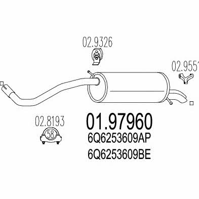 Mts 01.97960 End Silencer 0197960: Buy near me in Poland at 2407.PL - Good price!