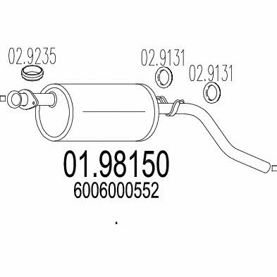 Mts 01.98150 End Silencer 0198150: Buy near me in Poland at 2407.PL - Good price!
