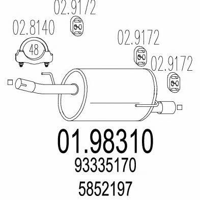 Mts 01.98310 End Silencer 0198310: Buy near me at 2407.PL in Poland at an Affordable price!