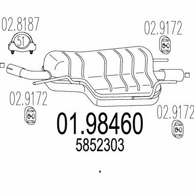 Mts 01.98460 End Silencer 0198460: Buy near me in Poland at 2407.PL - Good price!