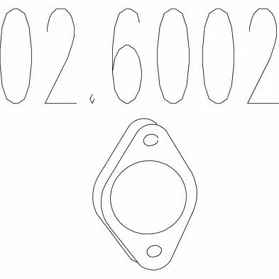 Mts 02.6002 Exhaust pipe gasket 026002: Buy near me in Poland at 2407.PL - Good price!