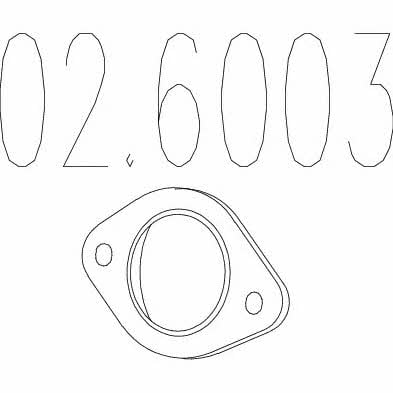 Mts 02.6003 Exhaust pipe gasket 026003: Buy near me in Poland at 2407.PL - Good price!