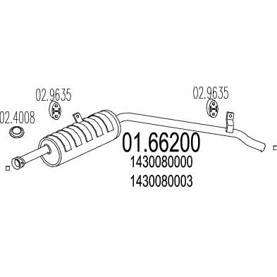 Mts 01.66200 End Silencer 0166200: Buy near me in Poland at 2407.PL - Good price!