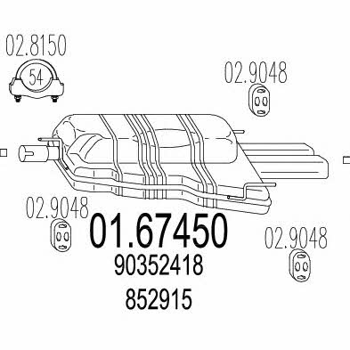 Mts 01.67450 End Silencer 0167450: Buy near me in Poland at 2407.PL - Good price!