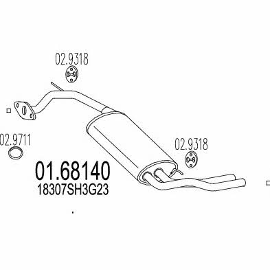 Mts 01.68140 End Silencer 0168140: Buy near me in Poland at 2407.PL - Good price!