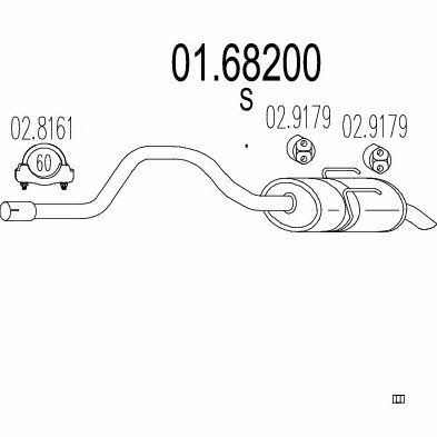 Mts 01.68200 Глушник, задня частина 0168200: Приваблива ціна - Купити у Польщі на 2407.PL!
