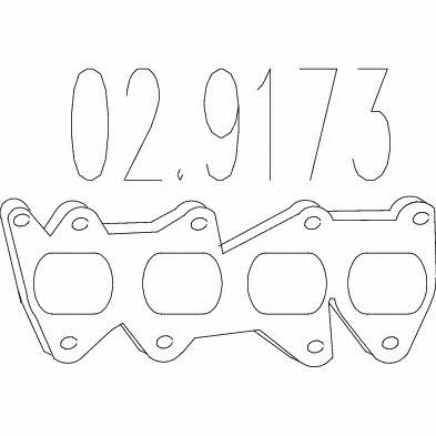 Mts 02.9173 Exhaust pipe gasket 029173: Buy near me in Poland at 2407.PL - Good price!