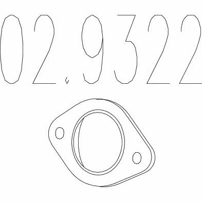 Mts 02.9322 Exhaust pipe gasket 029322: Buy near me in Poland at 2407.PL - Good price!