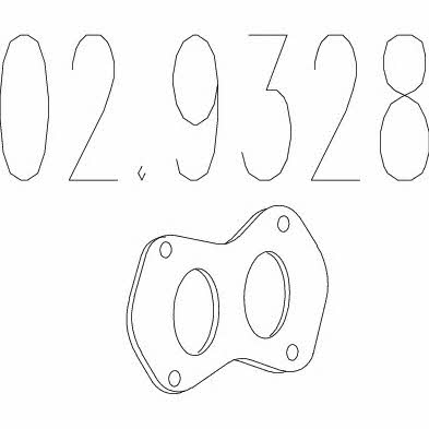 Mts 02.9328 Exhaust pipe gasket 029328: Buy near me in Poland at 2407.PL - Good price!