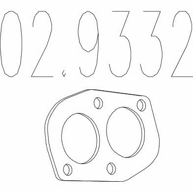 Mts 02.9332 Exhaust pipe gasket 029332: Buy near me in Poland at 2407.PL - Good price!