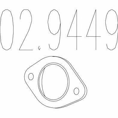 Mts 02.9449 Exhaust pipe gasket 029449: Buy near me in Poland at 2407.PL - Good price!