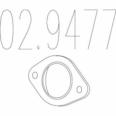 Mts 02.9477 Exhaust pipe gasket 029477: Buy near me in Poland at 2407.PL - Good price!