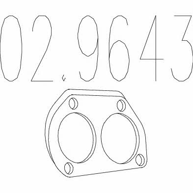 Mts 02.9643 Exhaust pipe gasket 029643: Buy near me in Poland at 2407.PL - Good price!