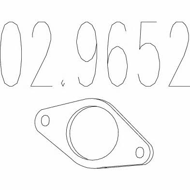 Mts 02.9652 Exhaust pipe gasket 029652: Buy near me in Poland at 2407.PL - Good price!