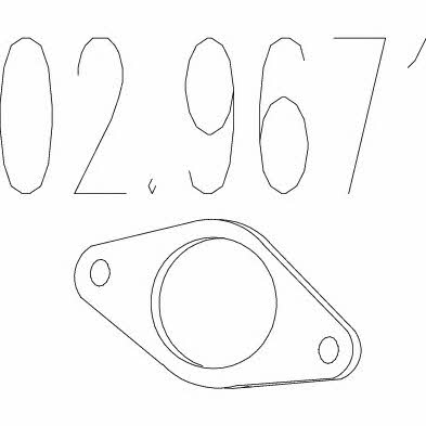 Exhaust pipe gasket Mts 02.9671