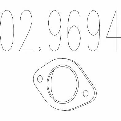 Mts 02.9694 Exhaust pipe gasket 029694: Buy near me in Poland at 2407.PL - Good price!