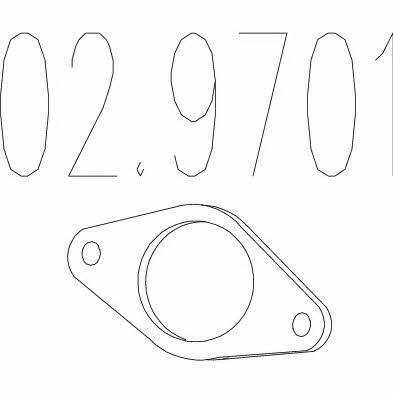 Mts 02.9701 Exhaust pipe gasket 029701: Buy near me in Poland at 2407.PL - Good price!