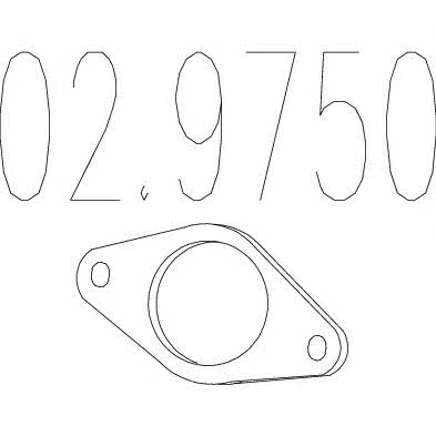 Mts 02.9750 Exhaust pipe gasket 029750: Buy near me in Poland at 2407.PL - Good price!