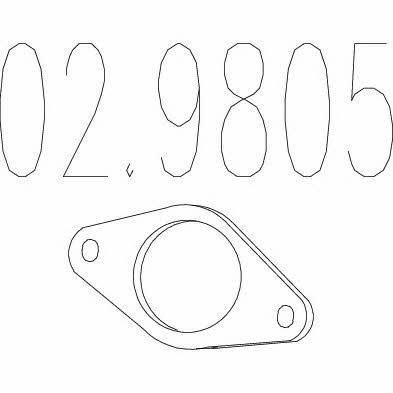 Mts 02.9805 Exhaust pipe gasket 029805: Buy near me in Poland at 2407.PL - Good price!