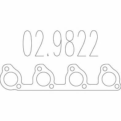 Mts 02.9822 Exhaust pipe gasket 029822: Buy near me in Poland at 2407.PL - Good price!