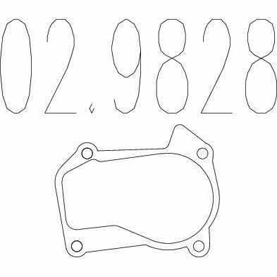 Mts 02.9828 Exhaust pipe gasket 029828: Buy near me in Poland at 2407.PL - Good price!