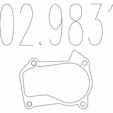Mts 02.9831 Exhaust pipe gasket 029831: Buy near me in Poland at 2407.PL - Good price!
