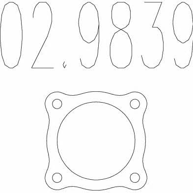 Mts 02.9839 Exhaust pipe gasket 029839: Buy near me in Poland at 2407.PL - Good price!