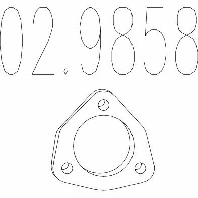 Mts 02.9858 Прокладка выхлопной трубы 029858: Отличная цена - Купить в Польше на 2407.PL!