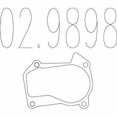 Mts 02.9898 Exhaust pipe gasket 029898: Buy near me in Poland at 2407.PL - Good price!