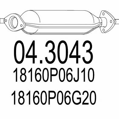 Mts 04.3043 Катализатор 043043: Отличная цена - Купить в Польше на 2407.PL!