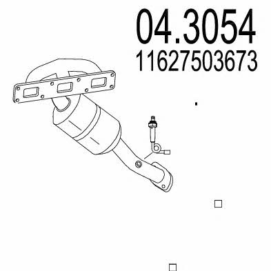Mts 04.3054 Catalytic Converter 043054: Buy near me in Poland at 2407.PL - Good price!