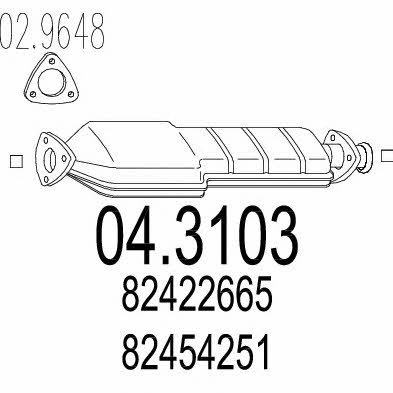 Mts 04.3103 Catalytic Converter 043103: Buy near me in Poland at 2407.PL - Good price!