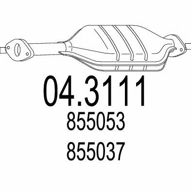 Mts 04.3111 Catalytic Converter 043111: Buy near me in Poland at 2407.PL - Good price!