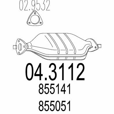 Mts 04.3112 Catalytic Converter 043112: Buy near me in Poland at 2407.PL - Good price!