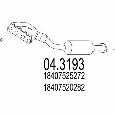 Mts 04.3193 Catalytic Converter 043193: Buy near me in Poland at 2407.PL - Good price!