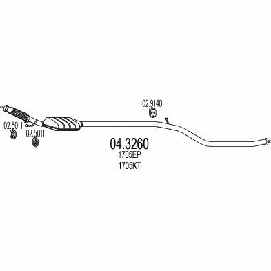 Mts 04.3260 Катализатор 043260: Отличная цена - Купить в Польше на 2407.PL!