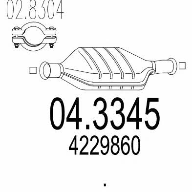 Mts 04.3345 Catalytic Converter 043345: Buy near me in Poland at 2407.PL - Good price!