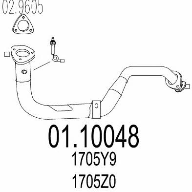 Mts 01.10048 Exhaust pipe 0110048: Buy near me in Poland at 2407.PL - Good price!