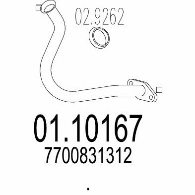 Mts 01.10167 Exhaust pipe 0110167: Buy near me in Poland at 2407.PL - Good price!