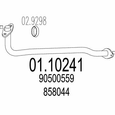 Mts 01.10241 Exhaust pipe 0110241: Buy near me in Poland at 2407.PL - Good price!