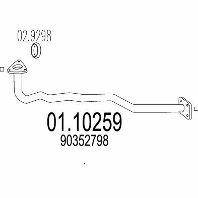 Mts 01.10259 Exhaust pipe 0110259: Buy near me in Poland at 2407.PL - Good price!