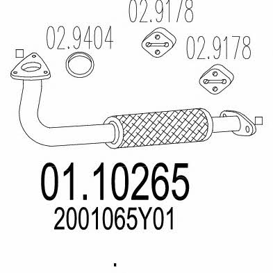 Mts 01.10265 Exhaust pipe 0110265: Buy near me in Poland at 2407.PL - Good price!