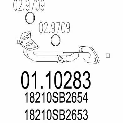 Mts 01.10283 Вихлопна труба 0110283: Приваблива ціна - Купити у Польщі на 2407.PL!