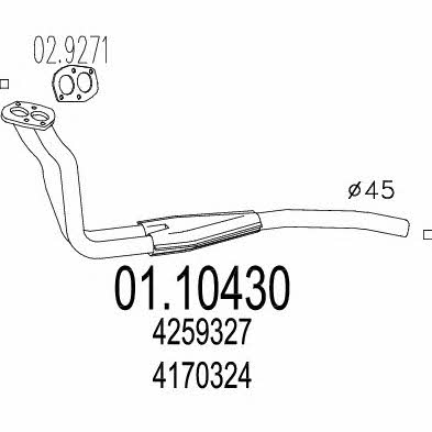 Mts 01.10430 Exhaust pipe 0110430: Buy near me in Poland at 2407.PL - Good price!