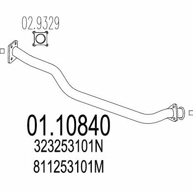 Mts 01.10840 Exhaust pipe 0110840: Buy near me in Poland at 2407.PL - Good price!