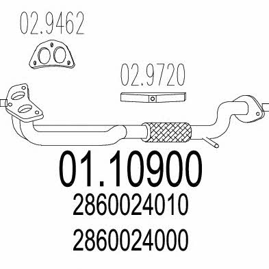Mts 01.10900 Exhaust pipe 0110900: Buy near me in Poland at 2407.PL - Good price!