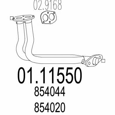 Mts 01.11550 Вихлопна труба 0111550: Приваблива ціна - Купити у Польщі на 2407.PL!