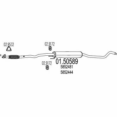 Mts 01.50589 Глушник, середня частина 0150589: Приваблива ціна - Купити у Польщі на 2407.PL!