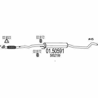 Mts 01.50591 Глушник, середня частина 0150591: Приваблива ціна - Купити у Польщі на 2407.PL!