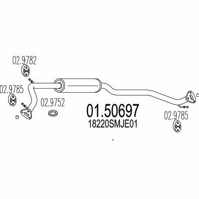 Mts 01.50697 Central silencer 0150697: Buy near me in Poland at 2407.PL - Good price!